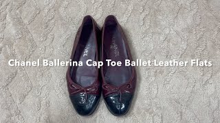 Chanel Ballerina Cap Toe Ballet Leather Flats [upl. by Carole]