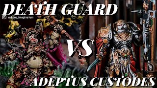 Death Guard Vs Adeptus Custodes 2000 points Warhammer 40k Battle Report [upl. by Ajar]