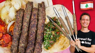 Lebanese Street Food 🇱🇧 Kofta Kebab Recipe  Street Food At Home Ep 4 [upl. by Eirol]