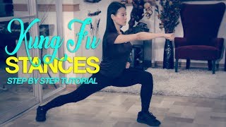 5 KUNG FU STANCES Step by Step Tutorial [upl. by Narra]