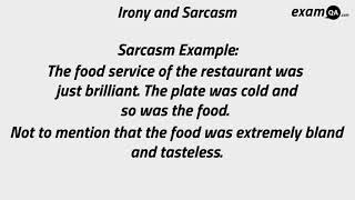 Irony and Sarcasm  English Language [upl. by Gabor]