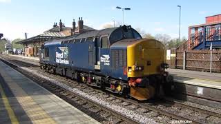 Class 37 Diesel Locomotive 37423 At Melton Mowbray  NICE SOUND [upl. by Ethelin]