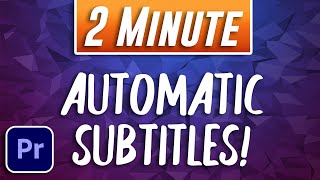 Adding Automatic Subtitles in Adobe Premiere Pro [upl. by Iviv]