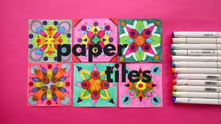 Paper Tiles A Geometric Art Project Featuring Symmetry [upl. by Yramliw69]