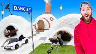 We Built an IGLOO Neighborhood BEST IGLOO FORT WINS [upl. by Goda]