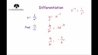 Differentiation after Rearranging  Corbettmaths [upl. by Sachs178]