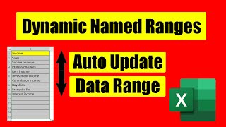 How to Create Dynamic Named Ranges in Excel [upl. by Gadmon846]