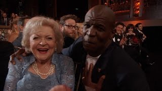 Terry Crews Lip Syncs The Golden Girls Theme Song to Betty White [upl. by Arikihs588]