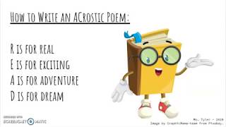 How to Write Acrostic Poems [upl. by Agem159]