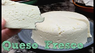 QUESO FRESCO  Homemade Fresh Cheese Recipe  Queso Fresco Casero [upl. by Juliette]