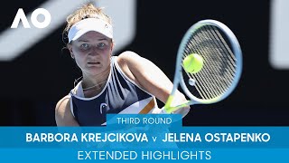 Barbora Krejcikova v Jelena Ostapenko Extended Highlights 3R  Australian Open 2022 [upl. by Naie]