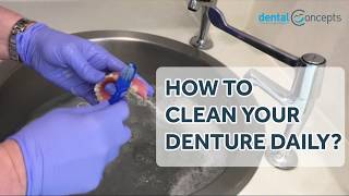 How To Clean Your Dentures Daily [upl. by Vincents]