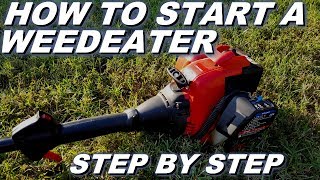 Beginners guide How to start a weedeater [upl. by Aliel144]