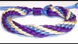 TUTORIAL DIY COMO HACER PULSERA CON COLA DE RATÓN DE TRES ESPIRALES CON TELAR DE KUMIHIMO REDONDO [upl. by Kassab]