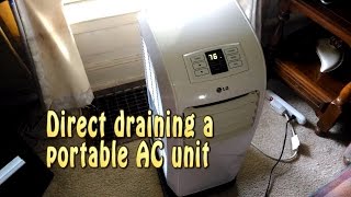 Direct draining a portable AC unitHELLZ YEAH [upl. by Aisorbma]