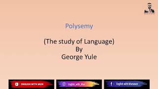 Polysemy lexical relationssemantics by English with Mun [upl. by Renrew]