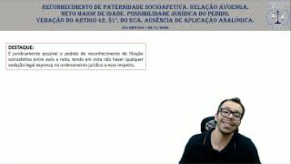 STJ INFO 834 paternidade socioafetiva e adoção [upl. by Mace]