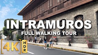 Walking tour inside The Walled City of the Old Manila  Intramuros  4K HDR  TFH TV  Philippines [upl. by Yelir]