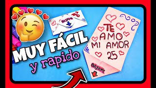 🔴 Como hacer un SOBRE para Carta【SIN PEGAMENTO】Con una Hoja de Papel  SOBRE Pegable Para Cartas 💟 [upl. by Lyrahc]