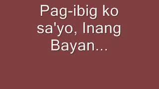 inang bayan w\ lyrics [upl. by Ahseinek]