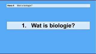 1 Wat is biologie [upl. by Donni798]