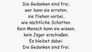 Die Gedanken sind frei Pete SeegerLyricsText  Robin Michels [upl. by Nnylak]