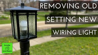 How To Update or Replace a Lamp Post and Light [upl. by Ainerbas]