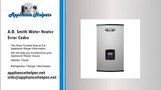 AO Smith Water Heater Error Codes [upl. by Caron]