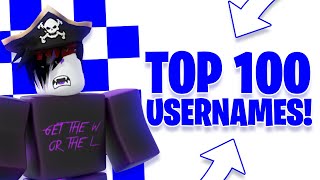 TOP 100 AWESOME Usernames For Roblox [upl. by Stephenie]