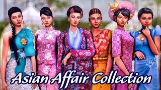 ZEUSSIM’S ASIAN AFFAIR COLLECTION  CHANNEL UPDATE  The Sims 4 CC Lookbook [upl. by Kcirddahc888]