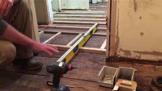 DIY How to level a uneven wavy or sloping wood floor [upl. by Reina]