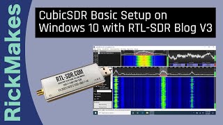 CubicSDR Basic Setup on Windows 10 with RTLSDR Blog V3 [upl. by Nythsa]