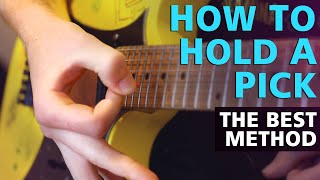 How To Hold Your Guitar Pick Properly The BEST Way With Close Up Examples [upl. by Vivle]