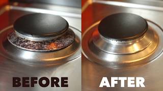 HOW TO CLEAN EASILY a GAS STOVE [upl. by Lesna875]