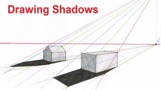 How To Draw Perspective Shadow  Drawing Shadows In Perspective [upl. by Ziladnerb]