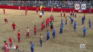 CALCIO STORICO FIORENTINO 12 GIUGNO 2016 AZZURRI ROSSI [upl. by Nilkoorb]