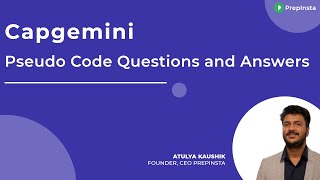 Capgemini Pseudo Code Questions and Answers [upl. by Ativla]