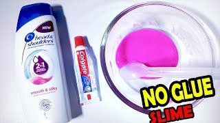 No GLUE  2018 How to make Shampoo and Toothpaste Slime [upl. by Nodlehs]