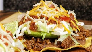 Ground Beef Tostadas  Mexican Food [upl. by Ardnuasak180]