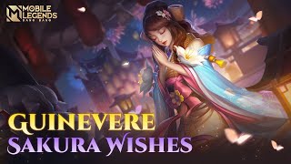 GUINEVERE New Skin  Sakura Wishes  Mobile Legends Bang Bang [upl. by Isoais422]