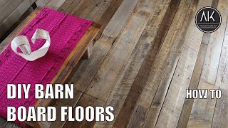 How To Install Barn Board Floors YOURSELF  DIY [upl. by Anyale]