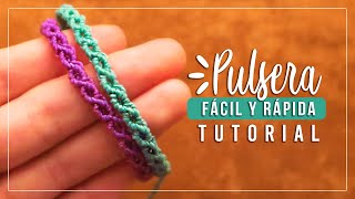 Cómo hacer pulsera de hilo fácil y rápida 1✨ Paso a Paso  DIY Macrame Friendship Bracelet [upl. by Lehcear]