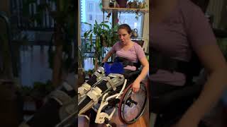 SCI Recovery Using a standing chair with leg braces [upl. by Earazed135]