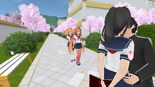 Senpai Taro kisses Ayano And osana WATCH Yandere Simulator Pose Mode [upl. by Annahtur337]