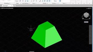 How to make 3d frustum pyramid using AutoCAD Pyramic command [upl. by Neirual945]