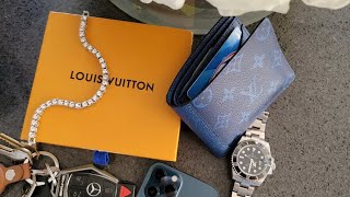 Unboxing and review of Louis Vuitton men’s wallet LouisVuittonMenswallet Menswallet LouisVuitton [upl. by Barmen]