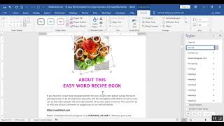 Easy Word template for recipe book [upl. by Giralda]