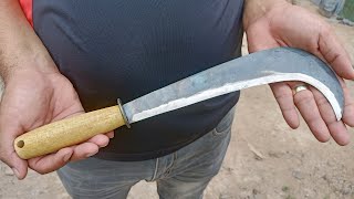 Making a Billhook Handmade Bill How to make a Billhook by Village Blacksmith [upl. by Yllrebmik]