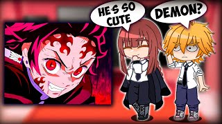 Chainsaw Man React to Tanjiro Kamado  Demon Slayer Part 1 [upl. by Aonian79]