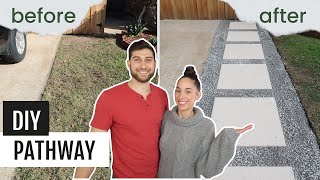 DIY Pathway with Drainage  Walkway with Pavers [upl. by Ewell]